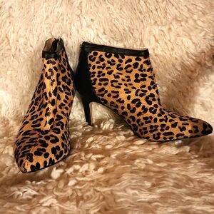 Leopard Print Ankle Boots